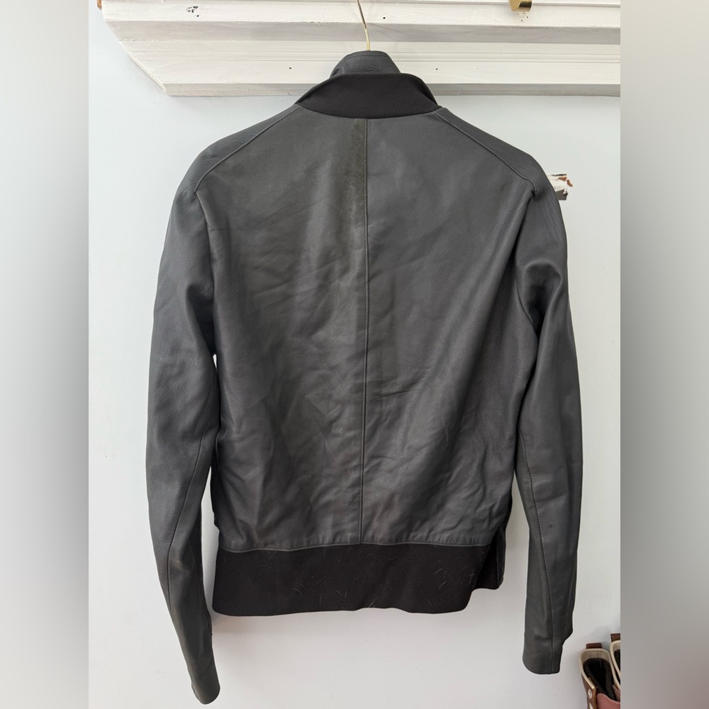 Philippe Dubuc Men's Dark‎ Gray Lamb Leather Jacket - Picture 7 of 8